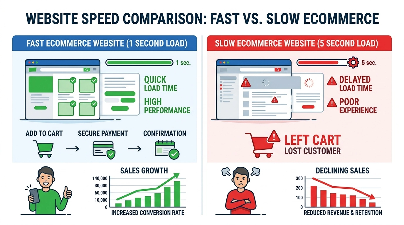 How website speed affects ecommerce conversions