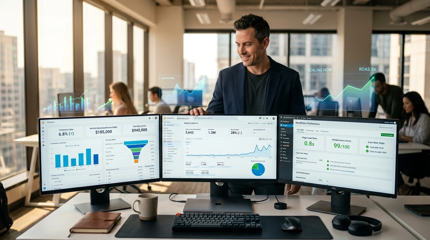 Growing website traffic supported by optimized WordPress hosting infrastructure