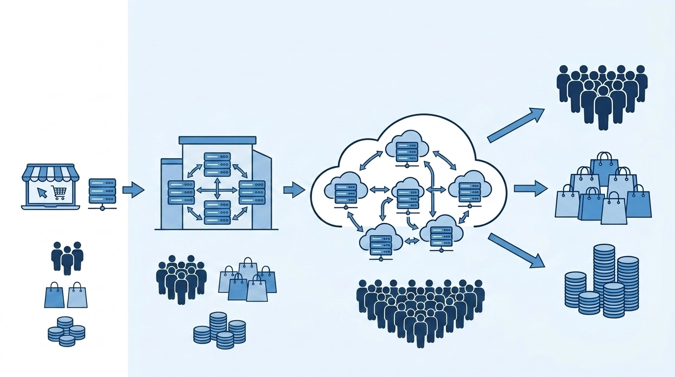 Cloud hosting infrastructure for ecommerce